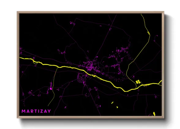 Une affiche de carte sur Martizay