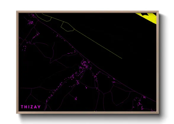 Une affiche de carte sur Thizay