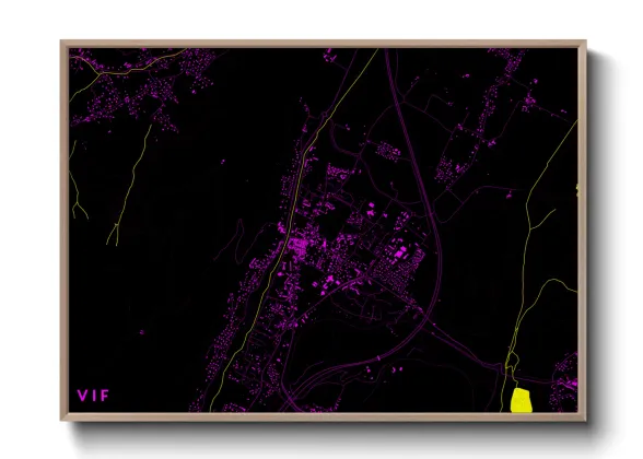 Une affiche de carte sur Vif