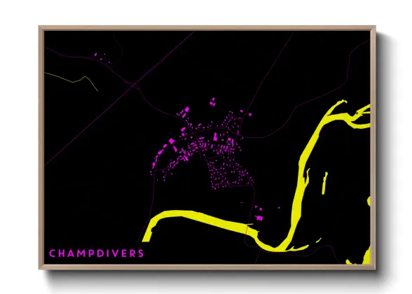 Une affiche de carte sur Champdivers