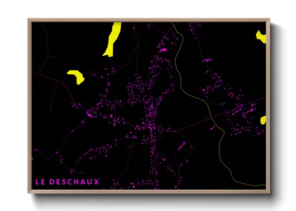Une affiche de carte sur Le Deschaux