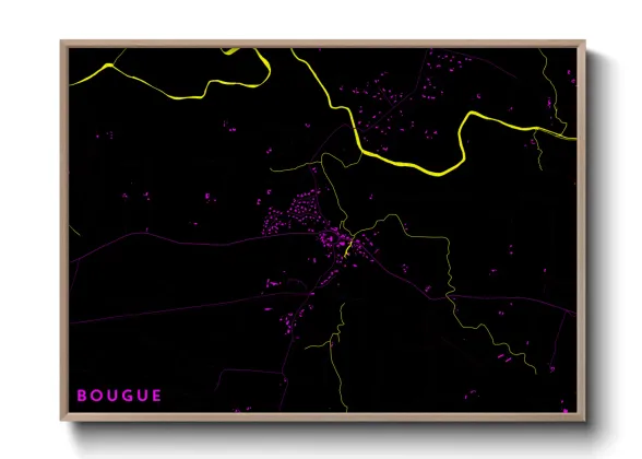 Une affiche de carte sur Bougue
