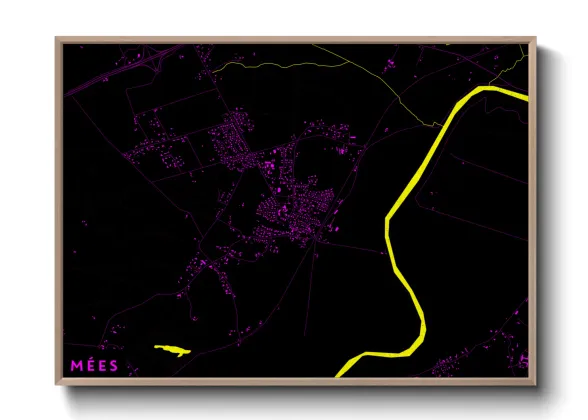Une affiche de carte sur Mées