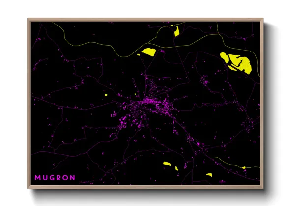 Une affiche de carte sur Mugron