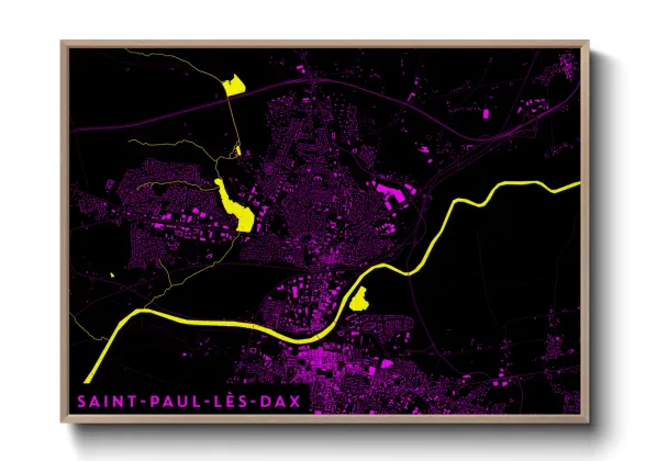 Une affiche de carte sur Saint-Paul-lès-Dax