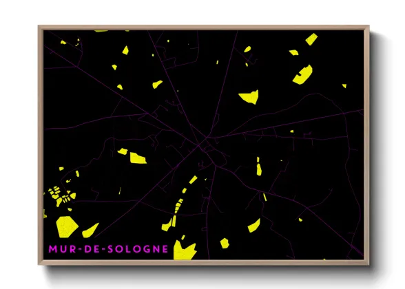 Une affiche de carte sur Mur-de-Sologne