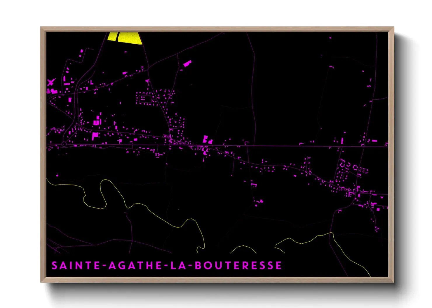 Un poster carteSainte-Agathe-la-Bouteresse