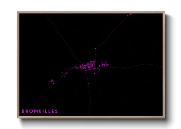 Une affiche de carte sur Bromeilles