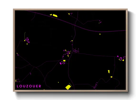 Une affiche de carte sur Louzouer