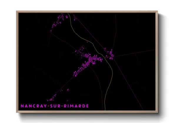 Une affiche de carte sur Nancray-sur-Rimarde
