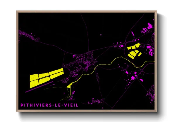 Une affiche de carte sur Pithiviers-le-Vieil
