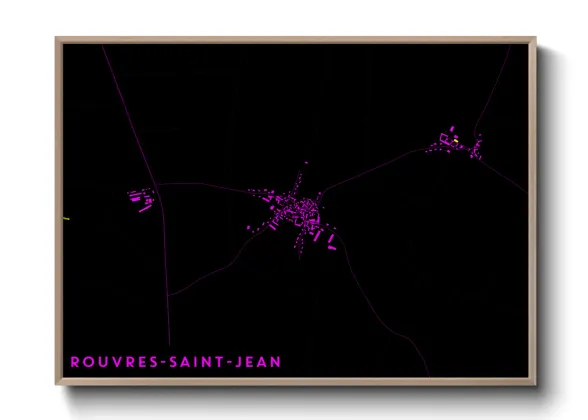 Une affiche de carte sur Rouvres-Saint-Jean