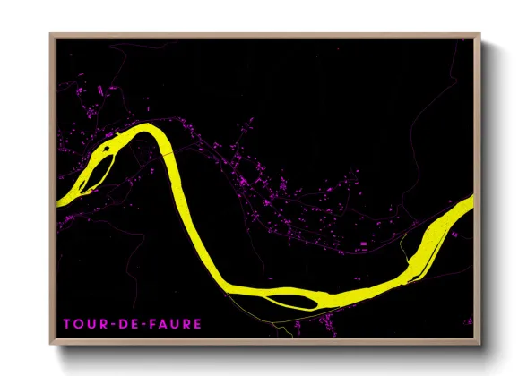 Une affiche de carte sur Tour-de-Faure