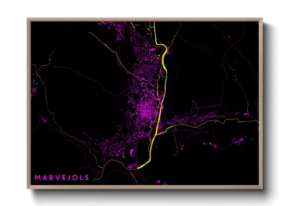Une affiche de carte sur Marvejols