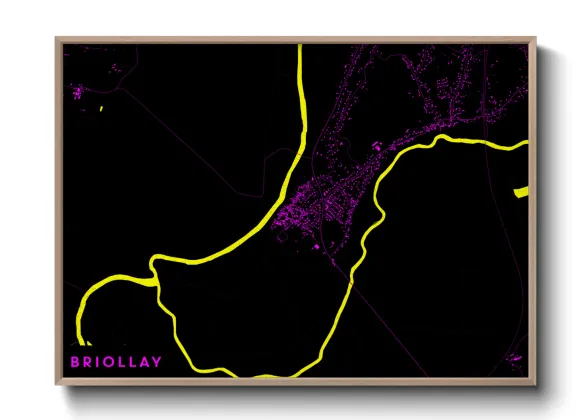 Une affiche de carte sur Briollay