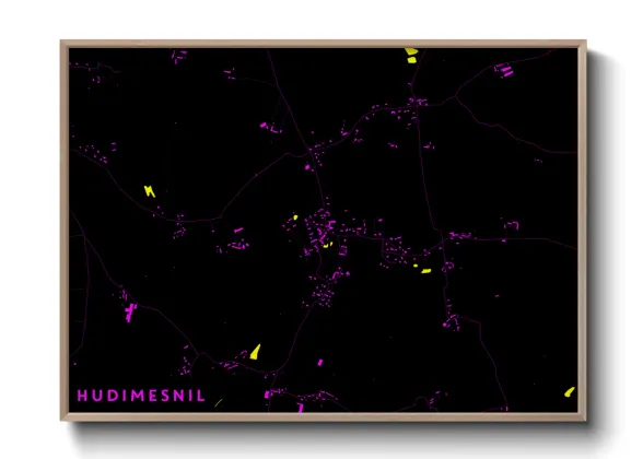 Une affiche de carte sur Hudimesnil