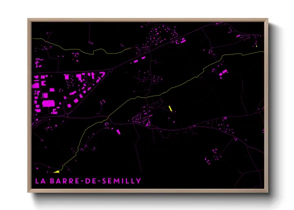 Une affiche de carte sur La Barre-de-Semilly
