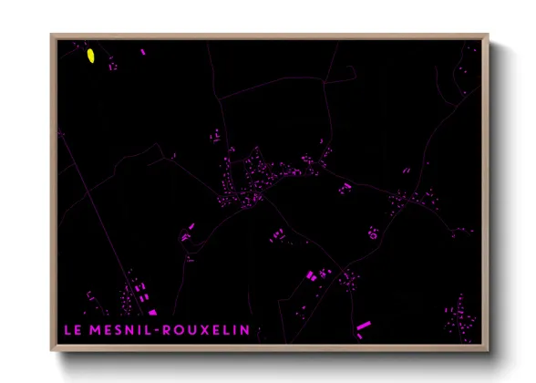 Une affiche de carte sur Le Mesnil-Rouxelin