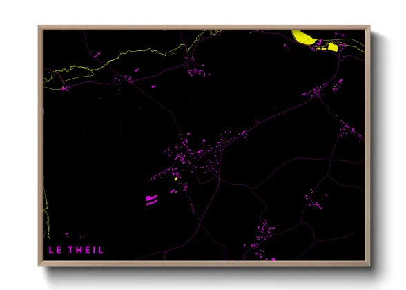 Une affiche de carte sur Le Theil