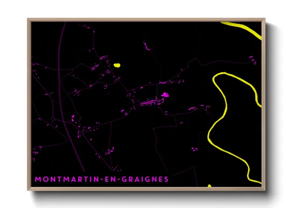 Une affiche de carte sur Montmartin-en-Graignes