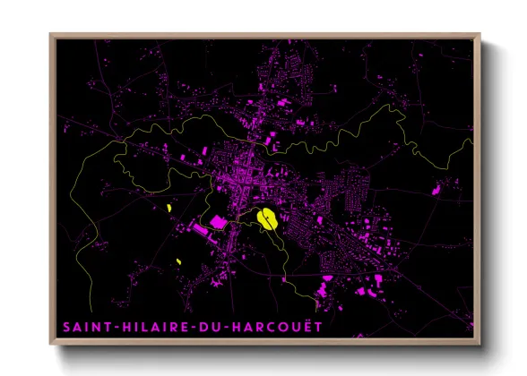 Une affiche de carte sur Saint-Hilaire-du-Harcouët