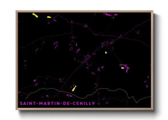 Une affiche de carte sur Saint-Martin-de-Cenilly