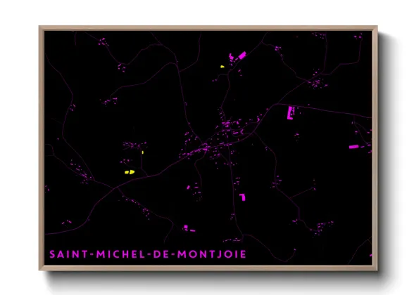 Une affiche de carte sur Saint-Michel-de-Montjoie