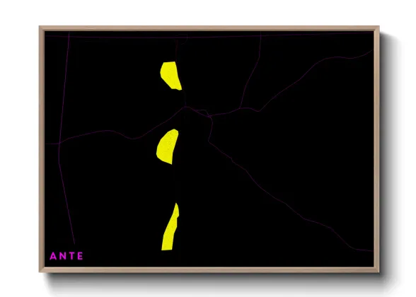 Une affiche de carte sur Ante