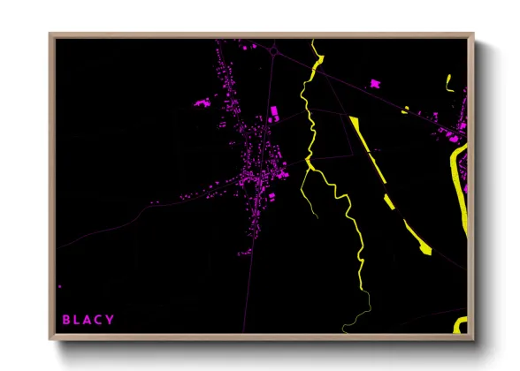 Une affiche de carte sur Blacy