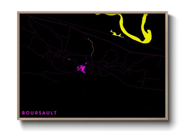 Une affiche de carte sur Boursault