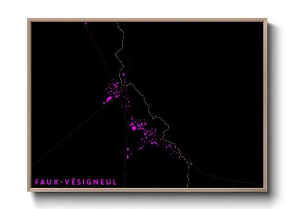 Une affiche de carte sur Faux-Vésigneul