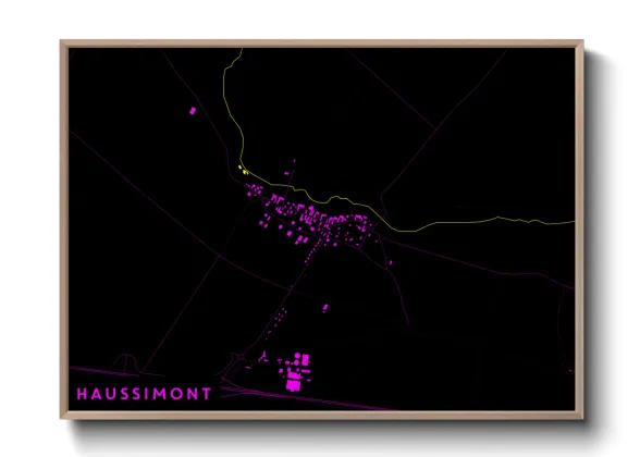 Une affiche de carte sur Haussimont