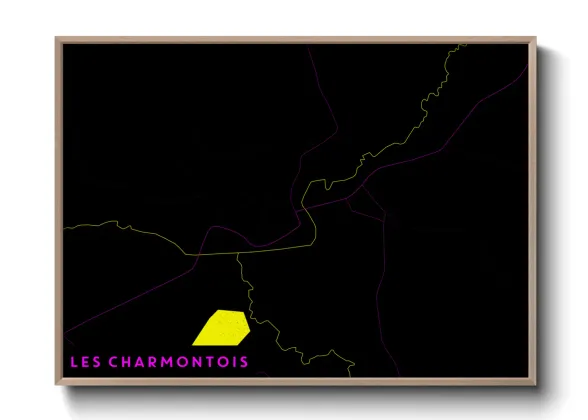 Une affiche de carte sur Les Charmontois