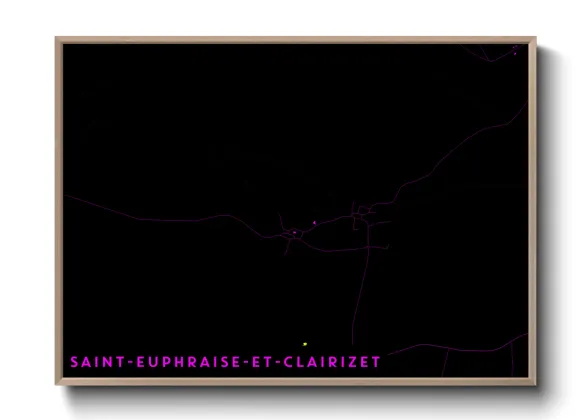 Une affiche de carte sur Saint-Euphraise-et-Clairizet
