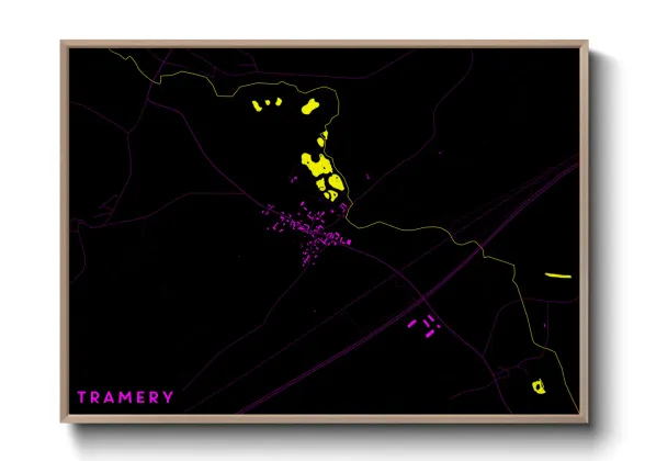 Une affiche de carte sur Tramery