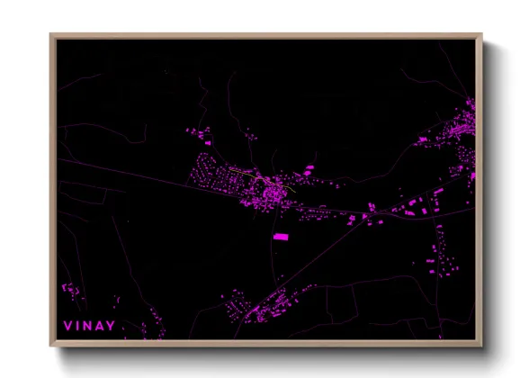 Une affiche de carte sur Vinay