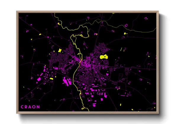 Une affiche de carte sur Craon