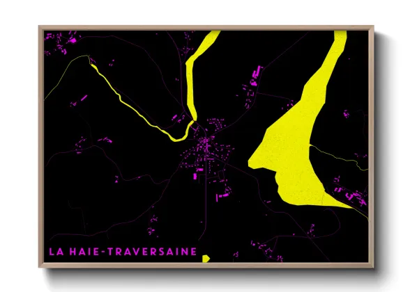 Une affiche de carte sur La Haie-Traversaine