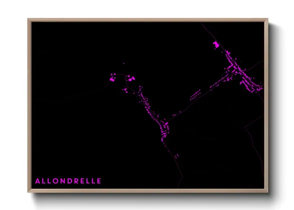 Une affiche de carte sur Allondrelle