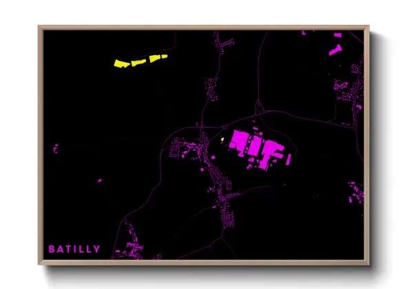 Une affiche de carte sur Batilly