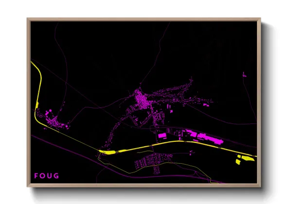 Une affiche de carte sur Foug