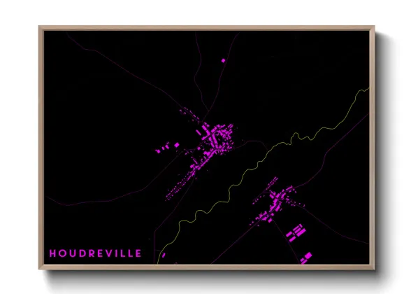 Une affiche de carte sur Houdreville