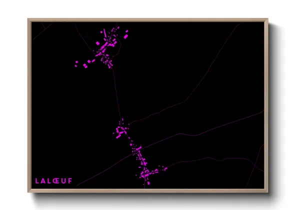 Une affiche de carte sur Lalœuf