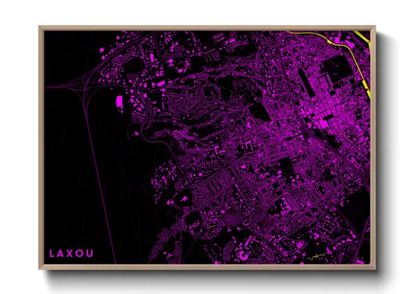 Une affiche de carte sur Laxou