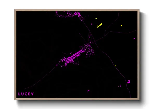 Une affiche de carte sur Lucey