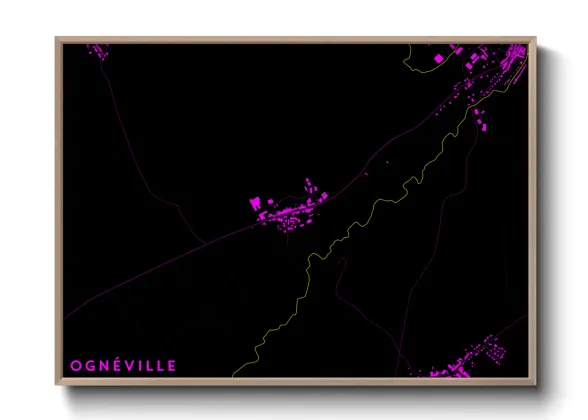 Une affiche de carte sur Ognéville