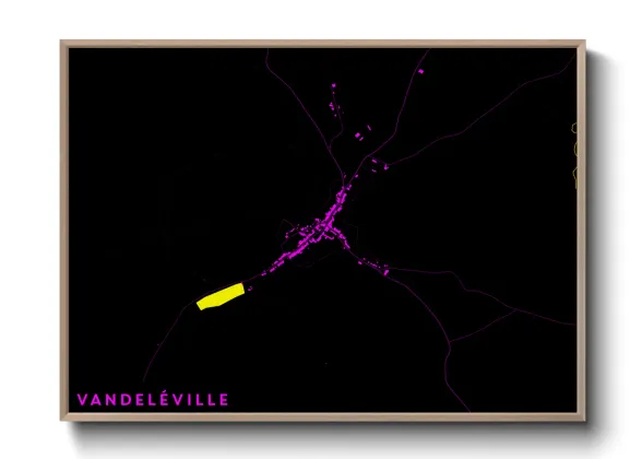Une affiche de carte sur Vandeléville