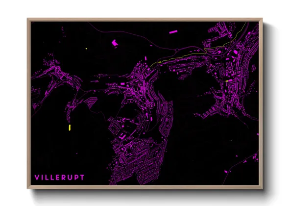 Une affiche de carte sur Villerupt