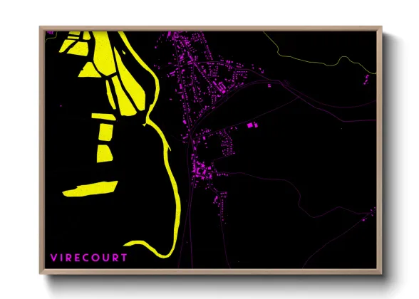 Une affiche de carte sur Virecourt