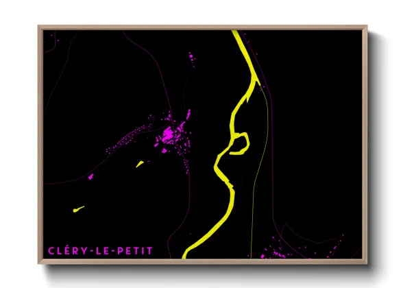 Une affiche de carte sur Cléry-le-Petit